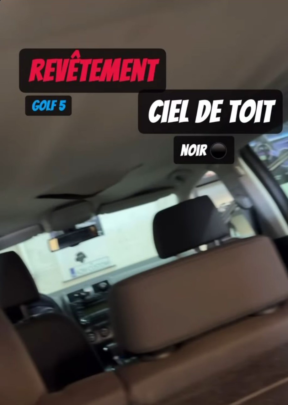 Volkswagen Golf 5 avant rénovation du ciel de toit par AZM Custom